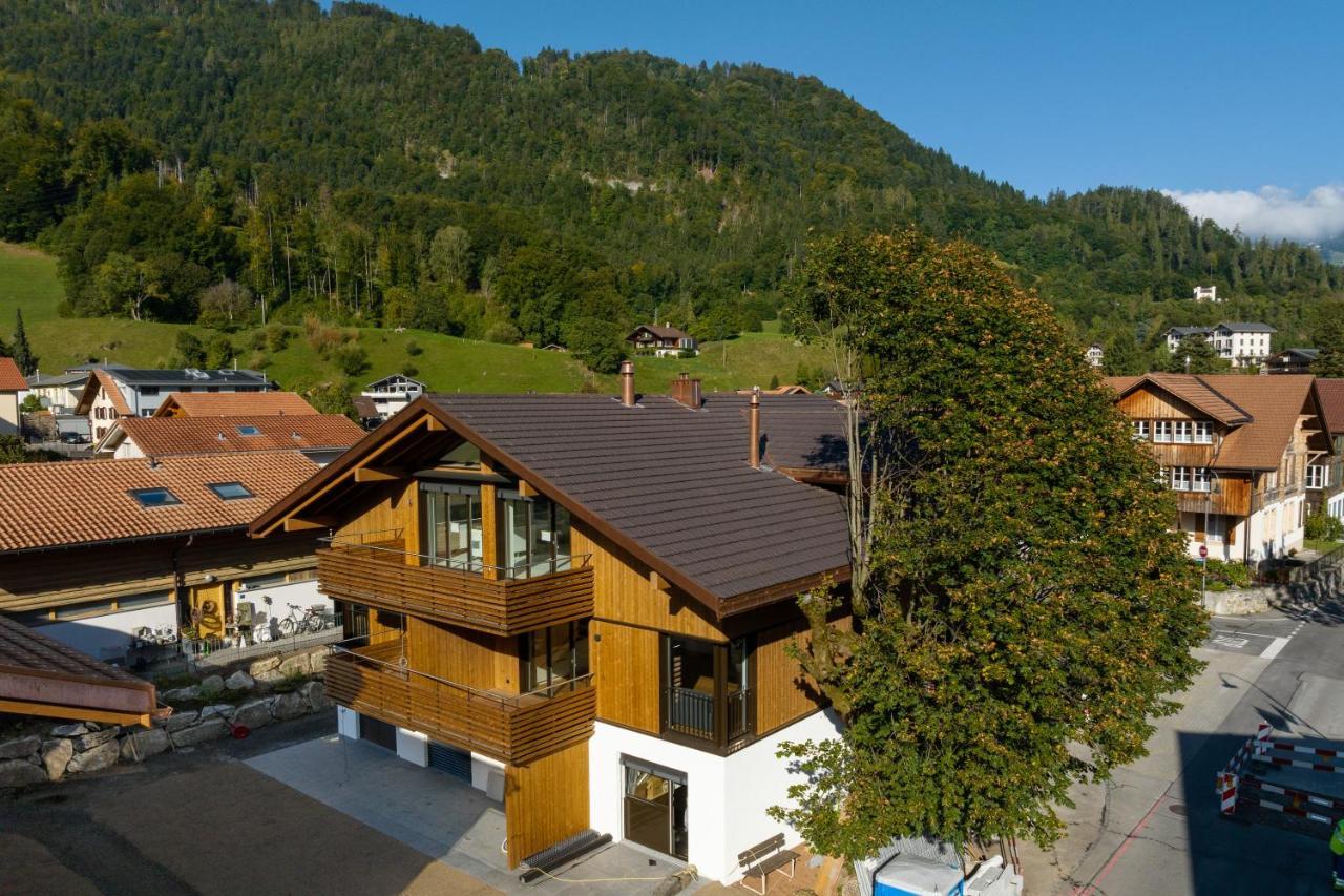 Moderne Neubauwohnung In Wilderswil Dış mekan fotoğraf